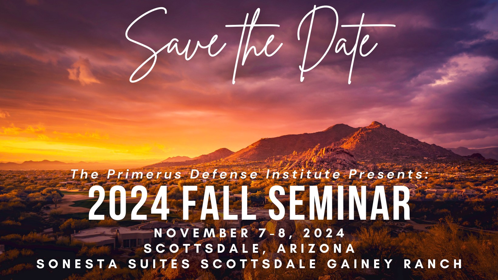 2024 PDI Fall Seminar - November - Save the Date