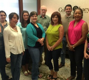 Collins & Lacy employees sport their jeans and raise money for the Denim Day Campaign.