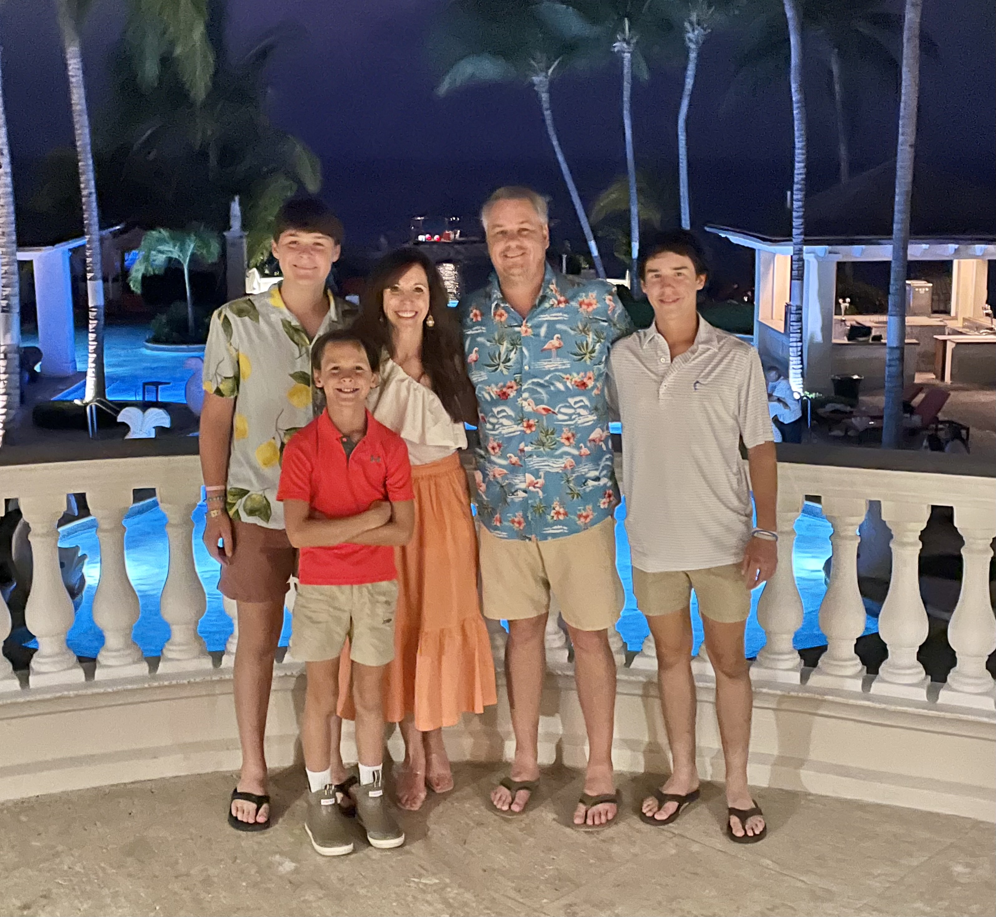 Chip Bruorton with his wife, Lindsay, and their three sons -- Lyles, Gracen and Carver — on vacation.