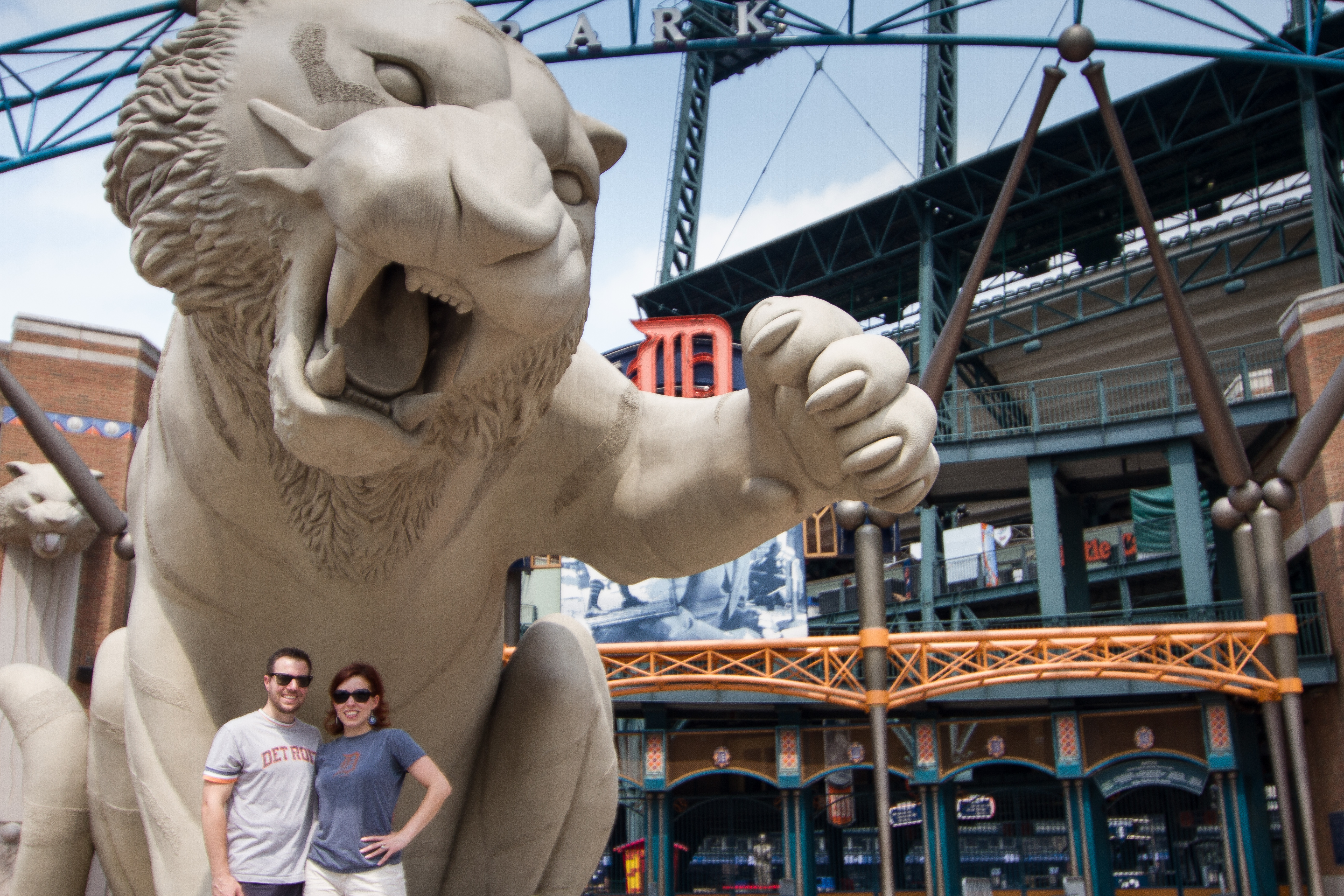 Melissa Demorest LeDuc and her husband Jeff, who will soon celebrate their 10th wedding anniversary, were introduced at a Detroit Tigers baseball game.