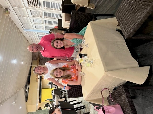 Attorney Christian Stegmaier with his wife Paige and their two daughters Grace (seated left) and Ella on vacation In St. Lucia last year.