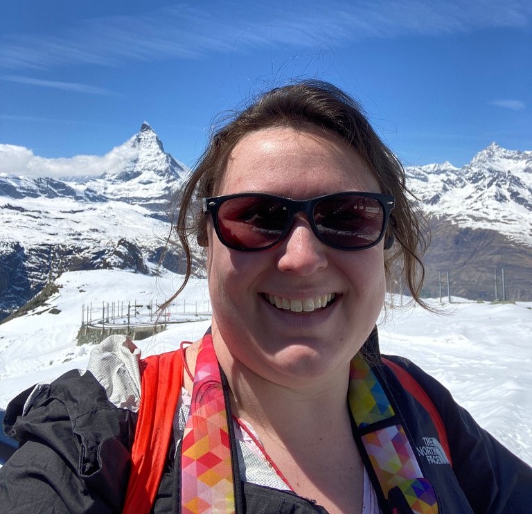 On one of her last days of a trip to Switzerland, attorney Elissa Niccum visits the town of Zermatt and the famous Matterhorn, which straddles the Italian- Swiss border and is one of the highest summits in the Alps.