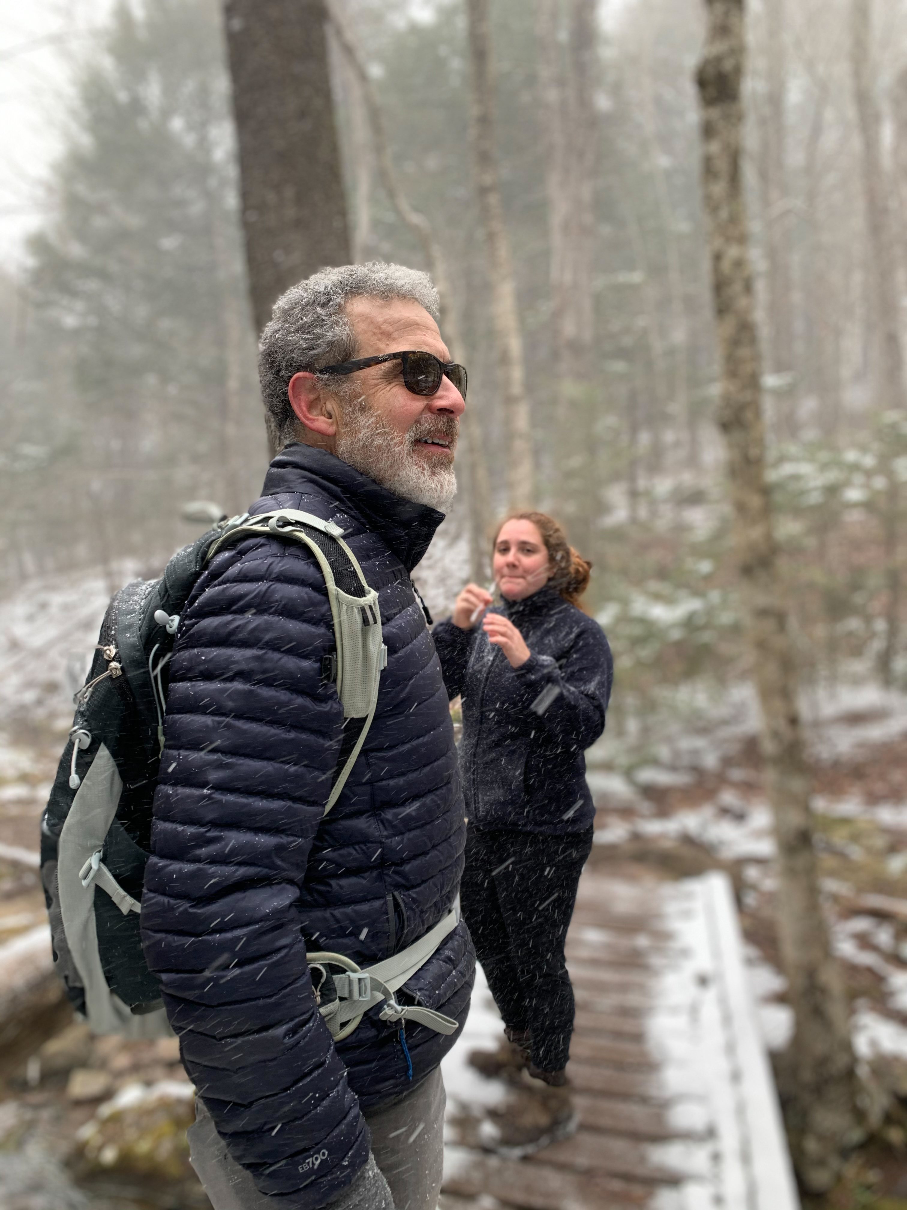 Justin Heller and his daughter Lauren hiked the Catskill Mountains last year.