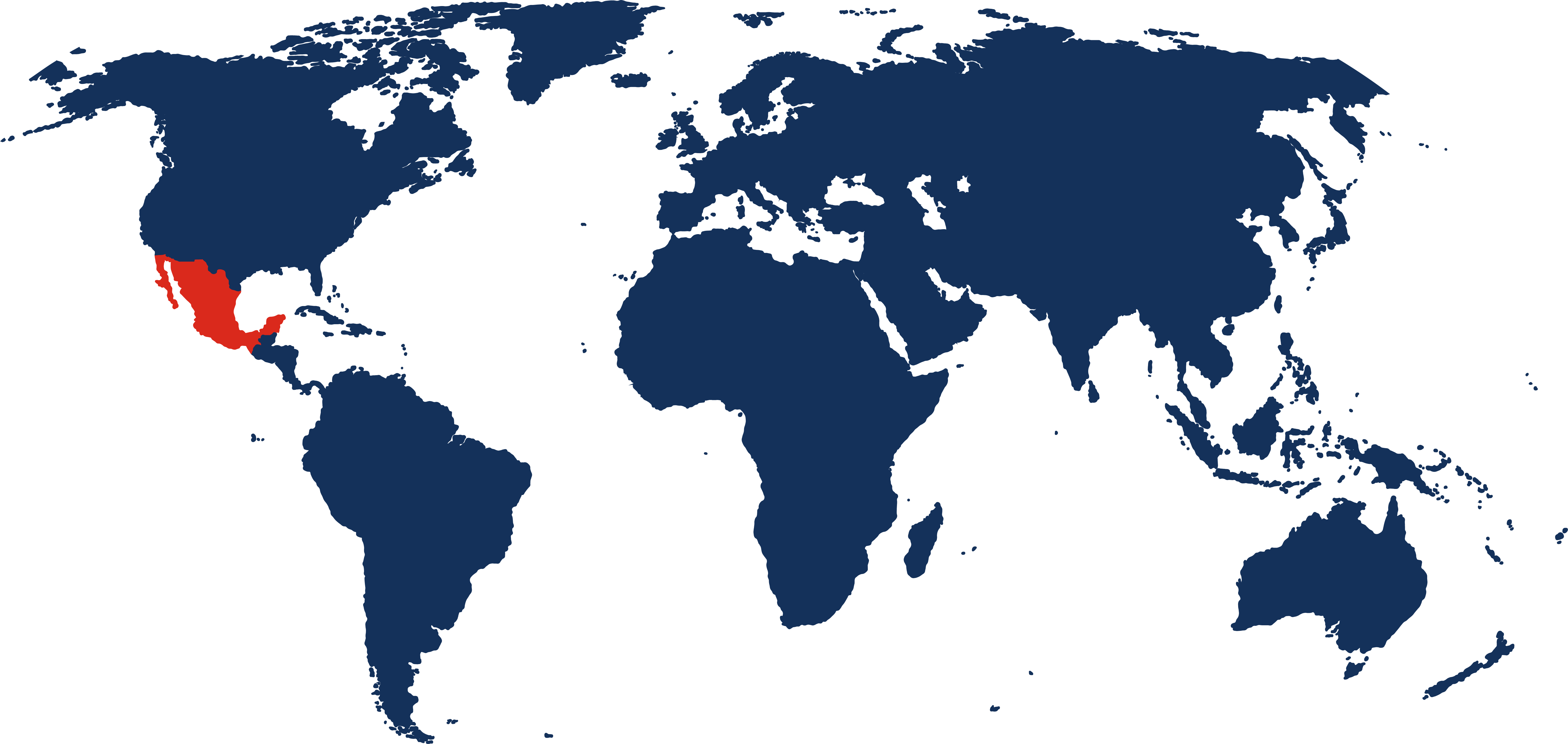 2024 April 09 - Weekly Travelogue - Mexico World Map - navy