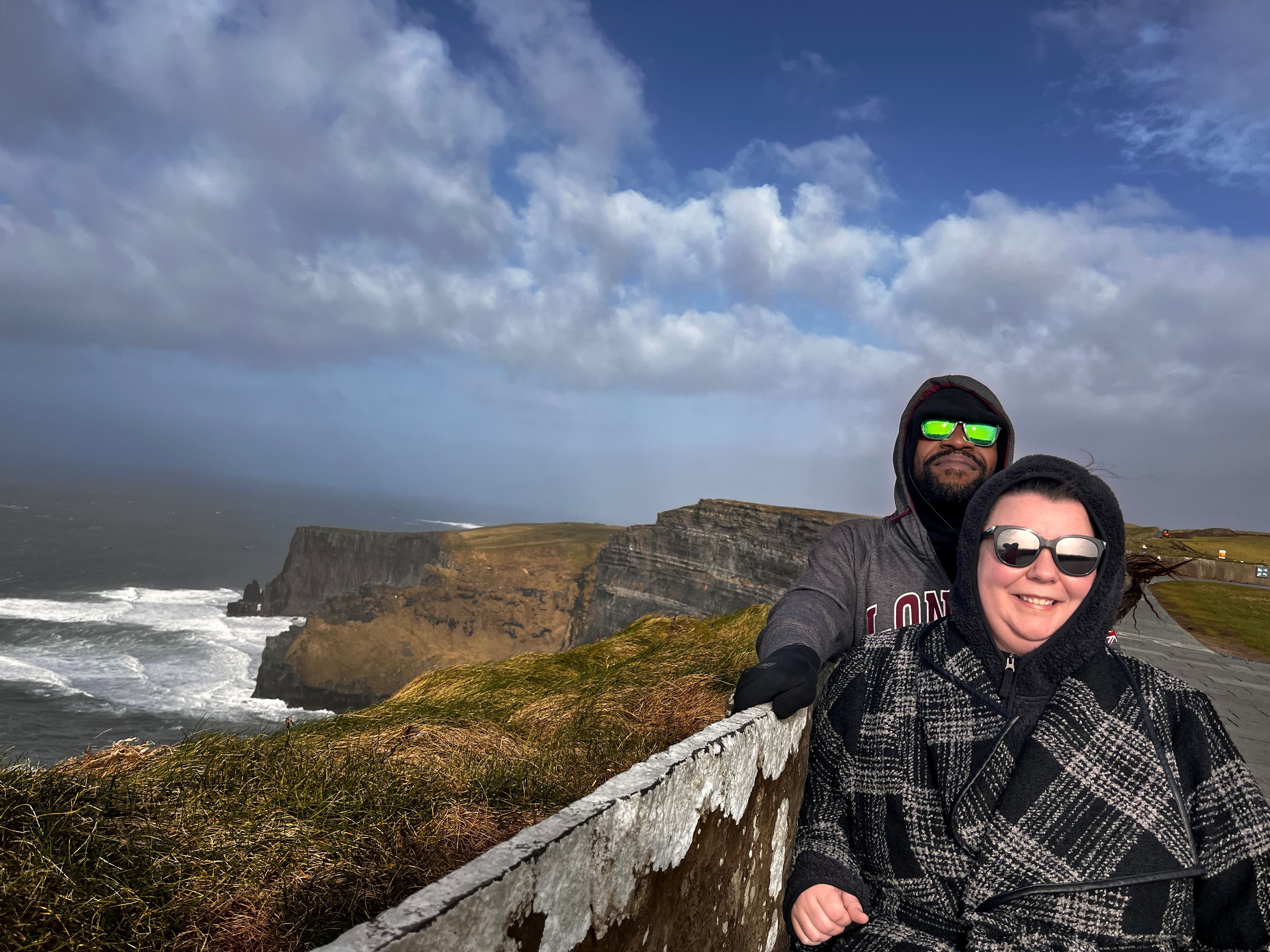 Rachelle has traveled extensively, including to Switzerland, Italy, France, Spain, and England. She and Eric recently visited the Cliffs of Moher in Ireland.