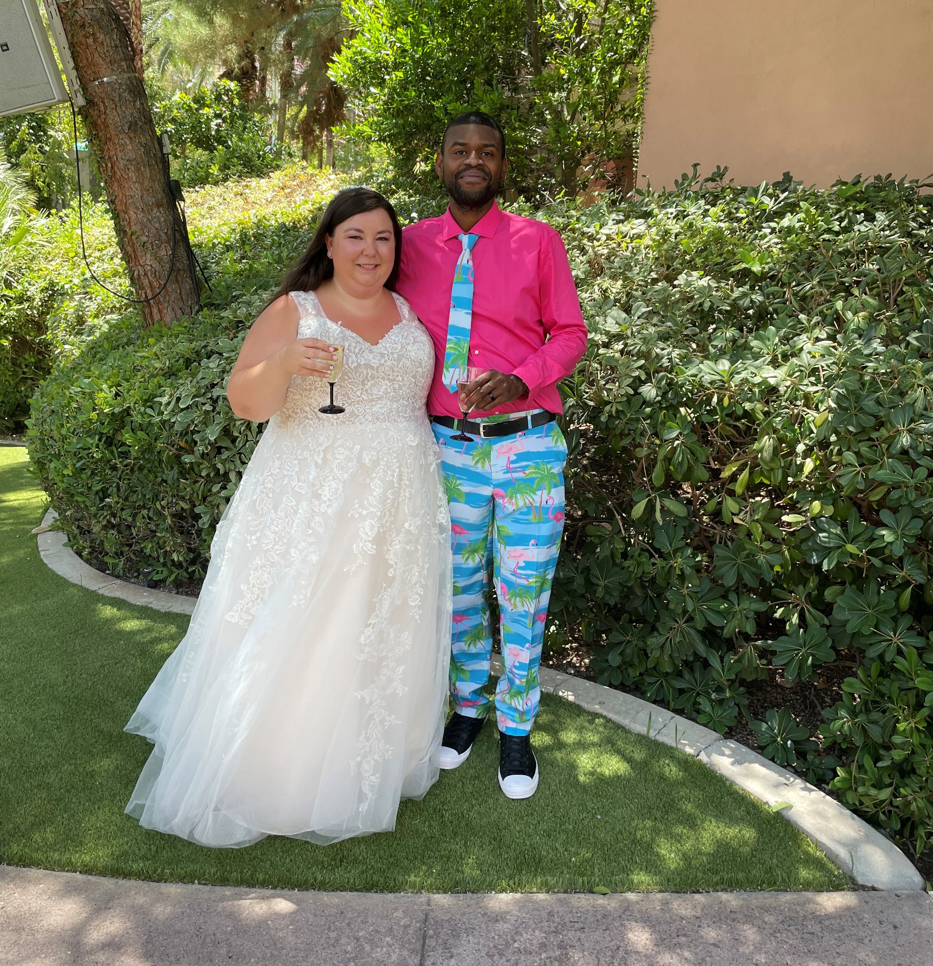 Rachelle and her husband, Eric, live in Warren with a cat named Taco and an adopted disabled dog named Chicago.