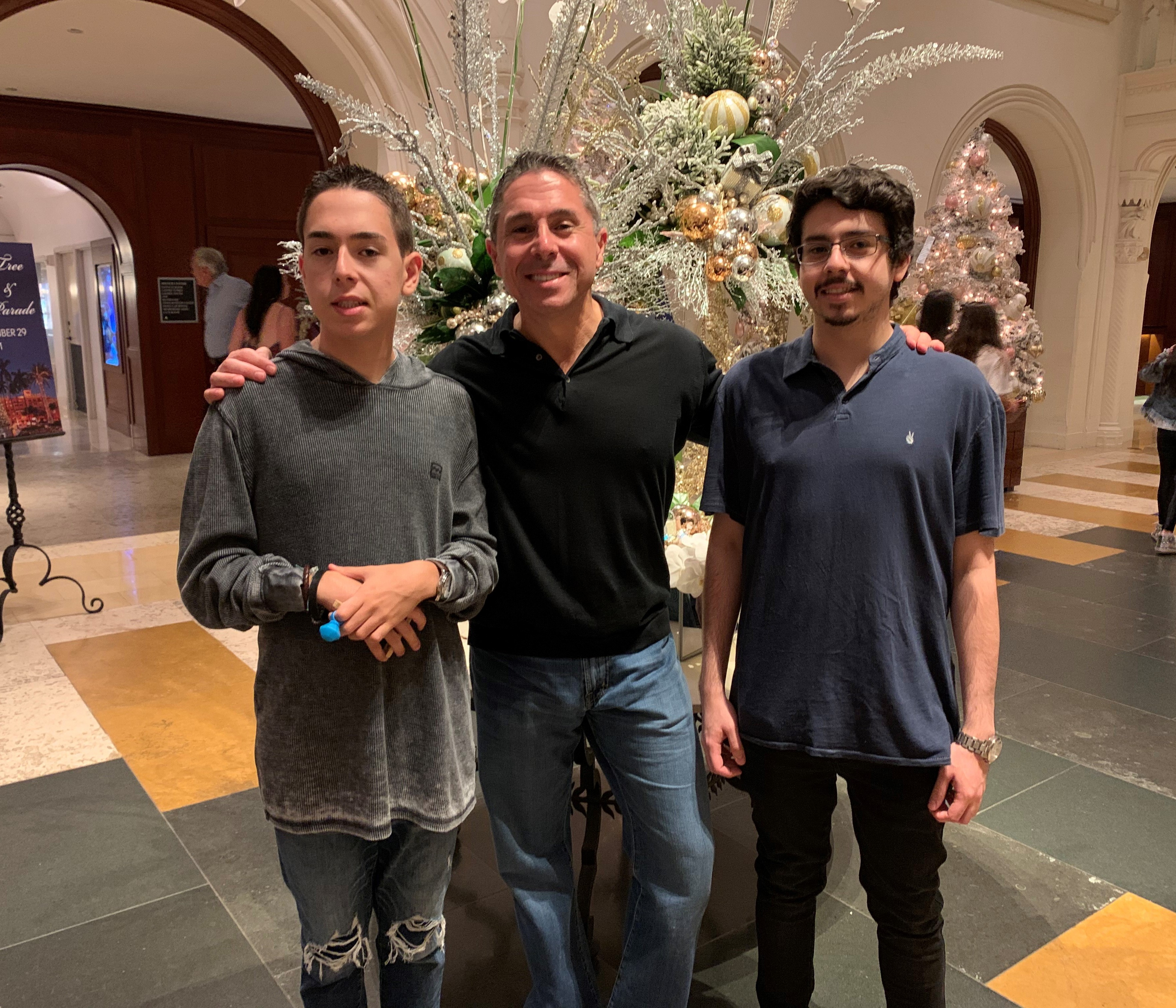Stephen and his sons, William (left) and Anthony. Anthony works at Padula Bennardo Levine as office manager and bookkeeper, a role he took over when his grandmother retired.