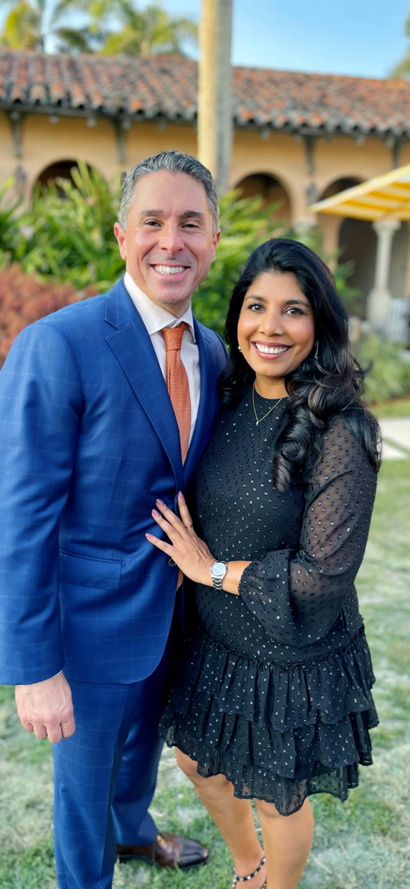 Stephen and his wife, Esther, who is a financial strategy consultant.