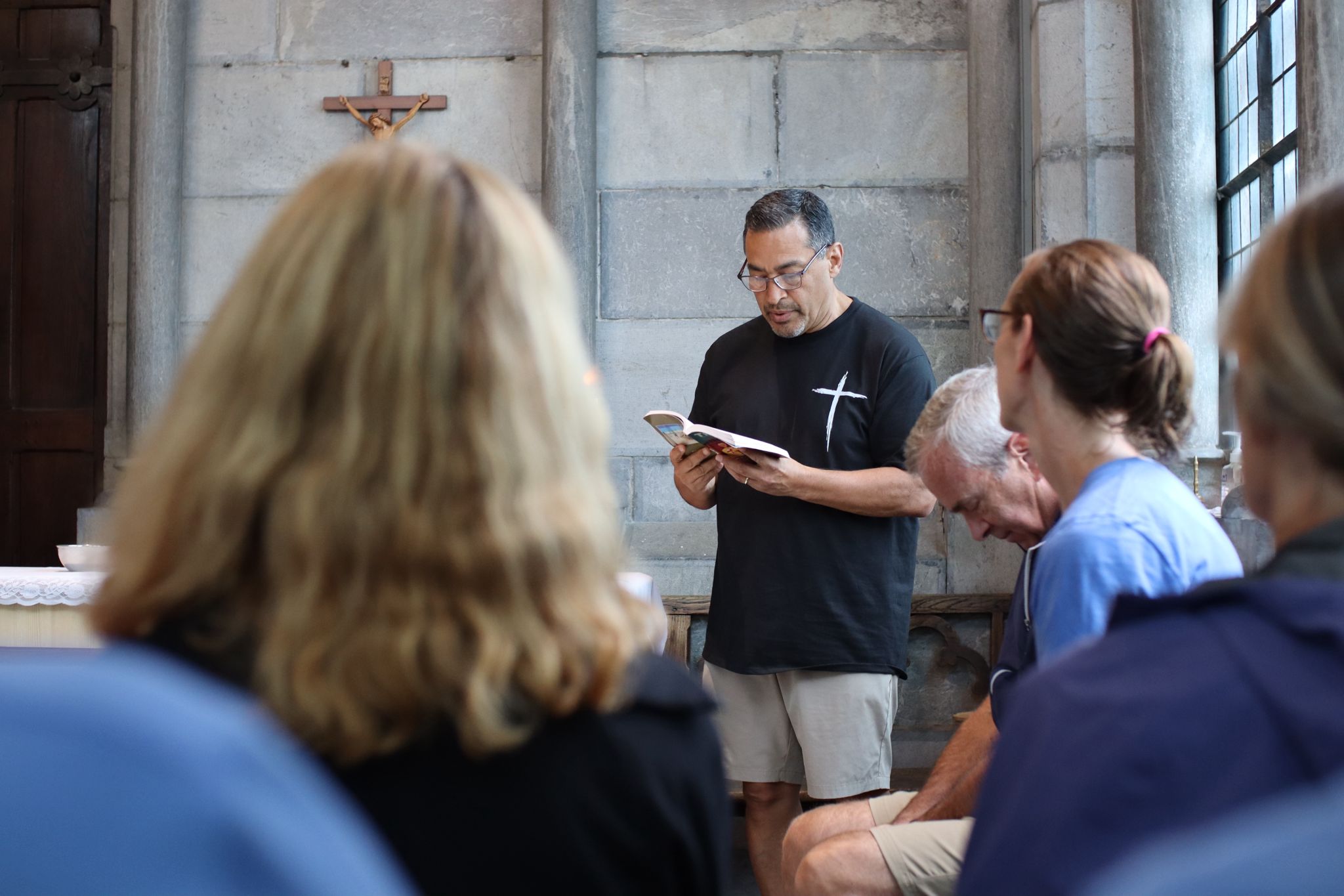 Pérez had the privilege of reading at Mass during his trip to Lourdes, France.