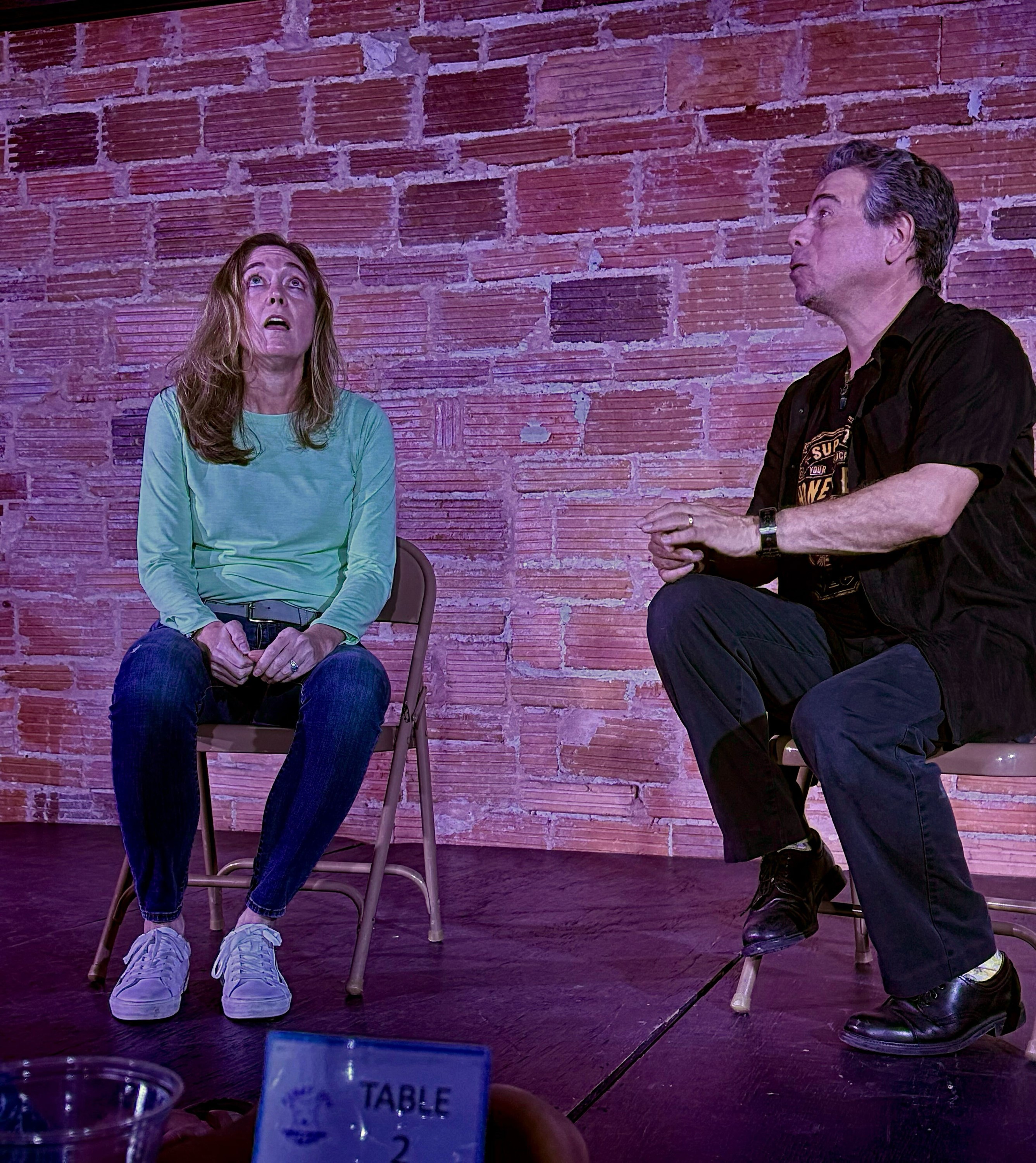 Kelly performs improv most Saturday nights with the Funky Dog Improv troupe in Melbourne, Fla.