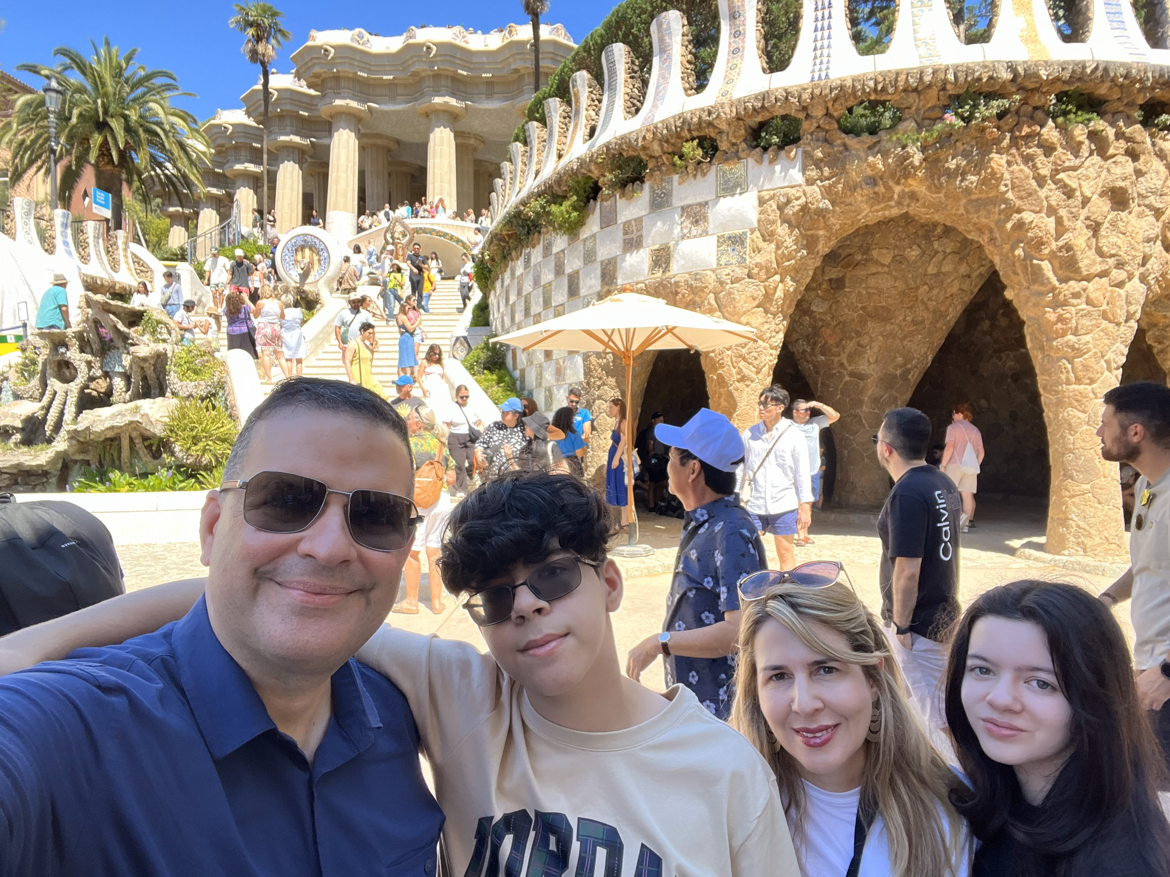 Elias and his wife, Maritza, with their two children,&nbsp;&nbsp;Arianna and Joaquin, on a trip to Spain.