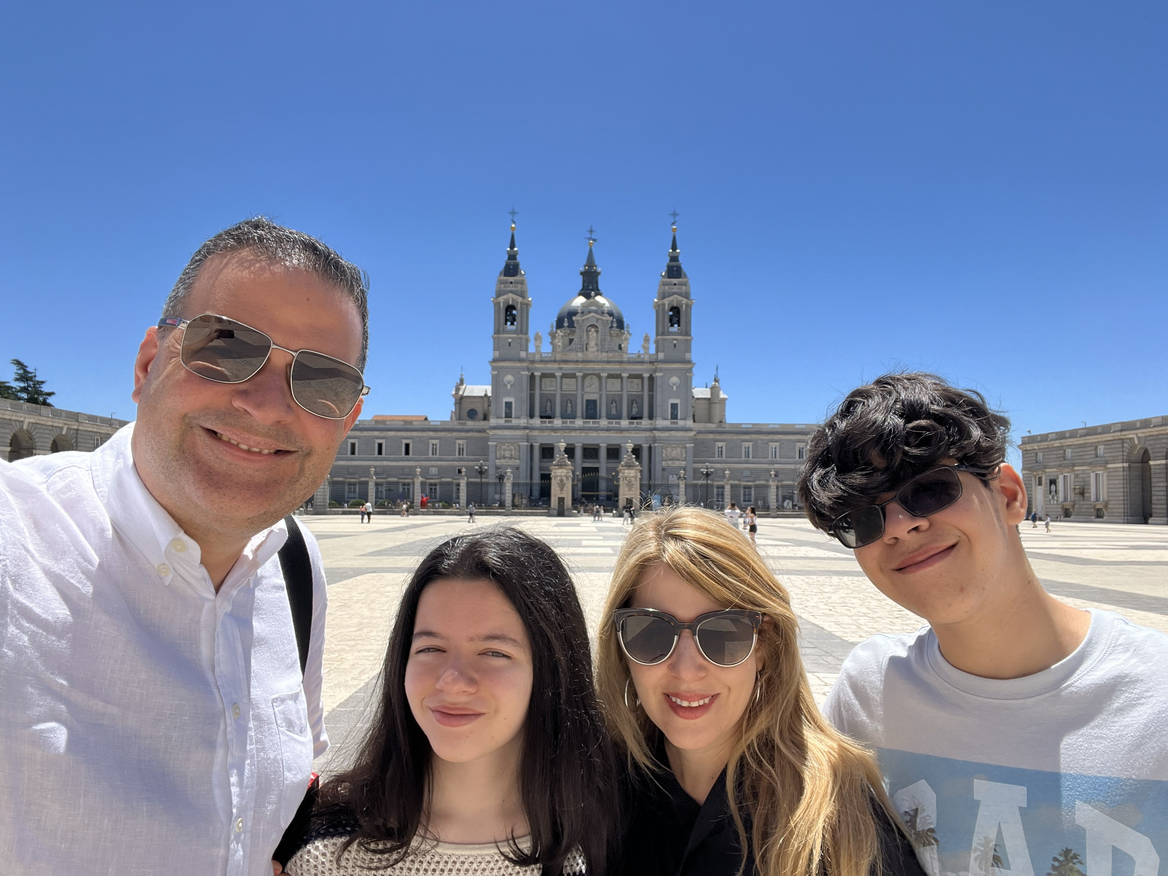 Elias and his wife, Maritza, with their two children,&nbsp;&nbsp;Arianna and Joaquin, on a trip to Spain.