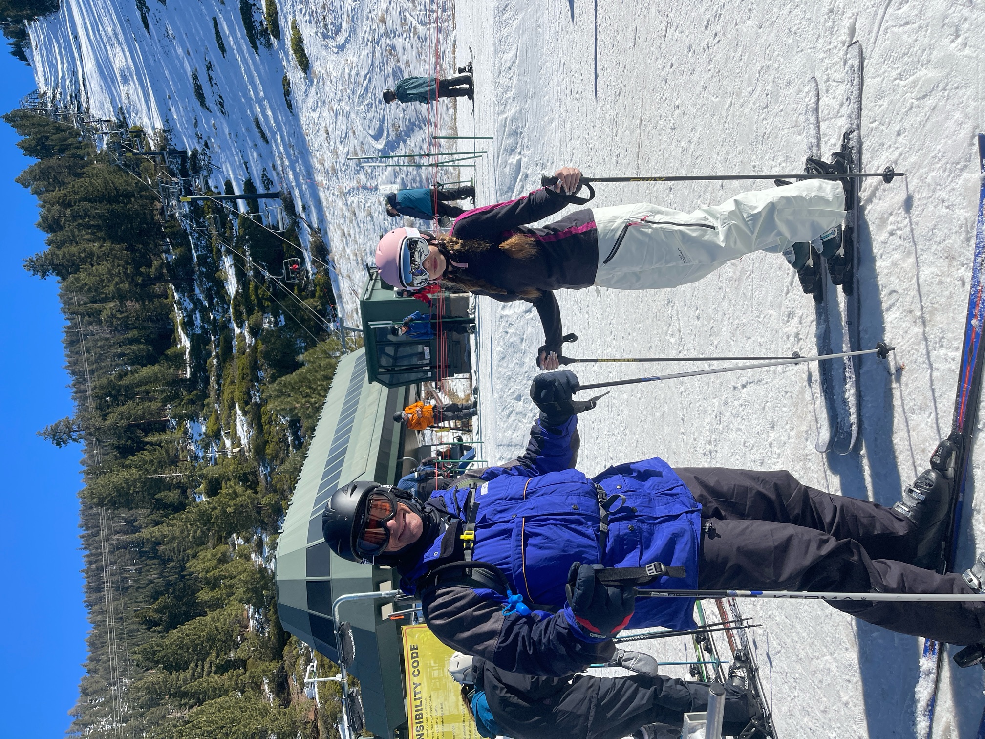 Brian and Abigail hit the ski slopes.