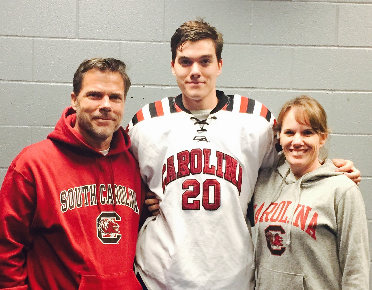 Attorney Geoff Kostrzebski played in the club hockey league at the University of South Carolina. His parents, Ed and Laura Kostrzebski, were proud supporters.