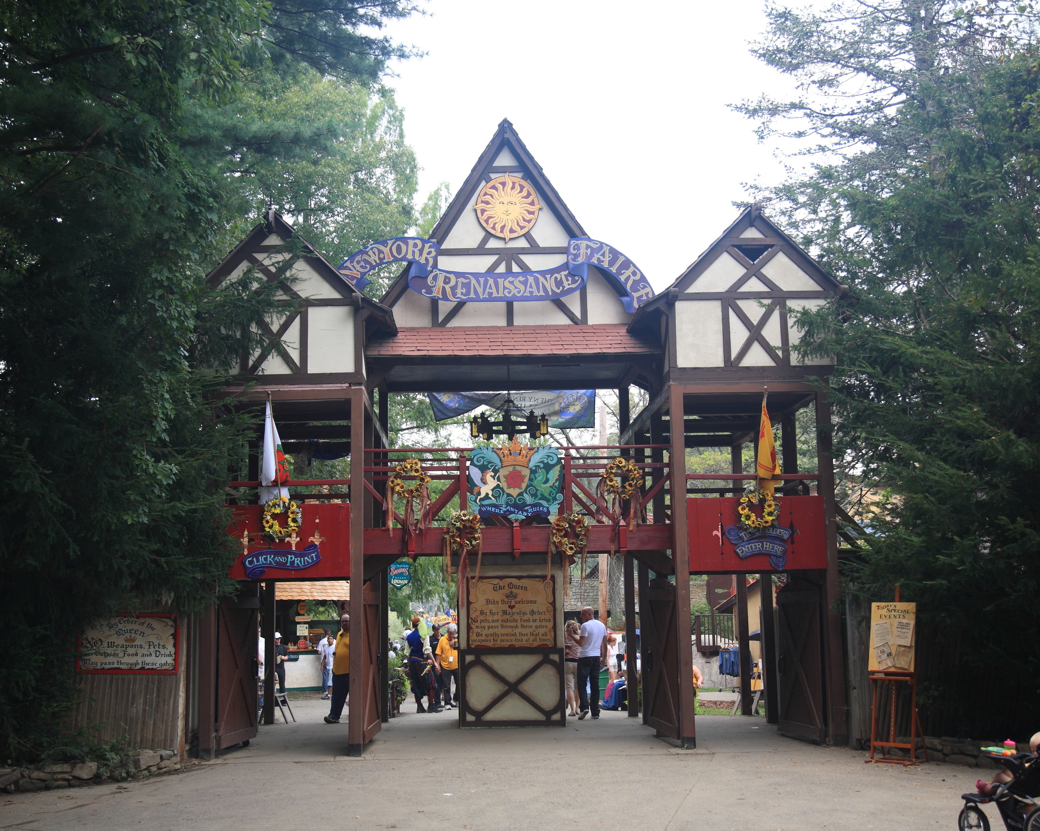 2026 August 18 - Weekly Festival Travelogue - Tuxedo, New York, U.S. - USA - New York - Tuxedo - NY Ren Faire - Front Gate