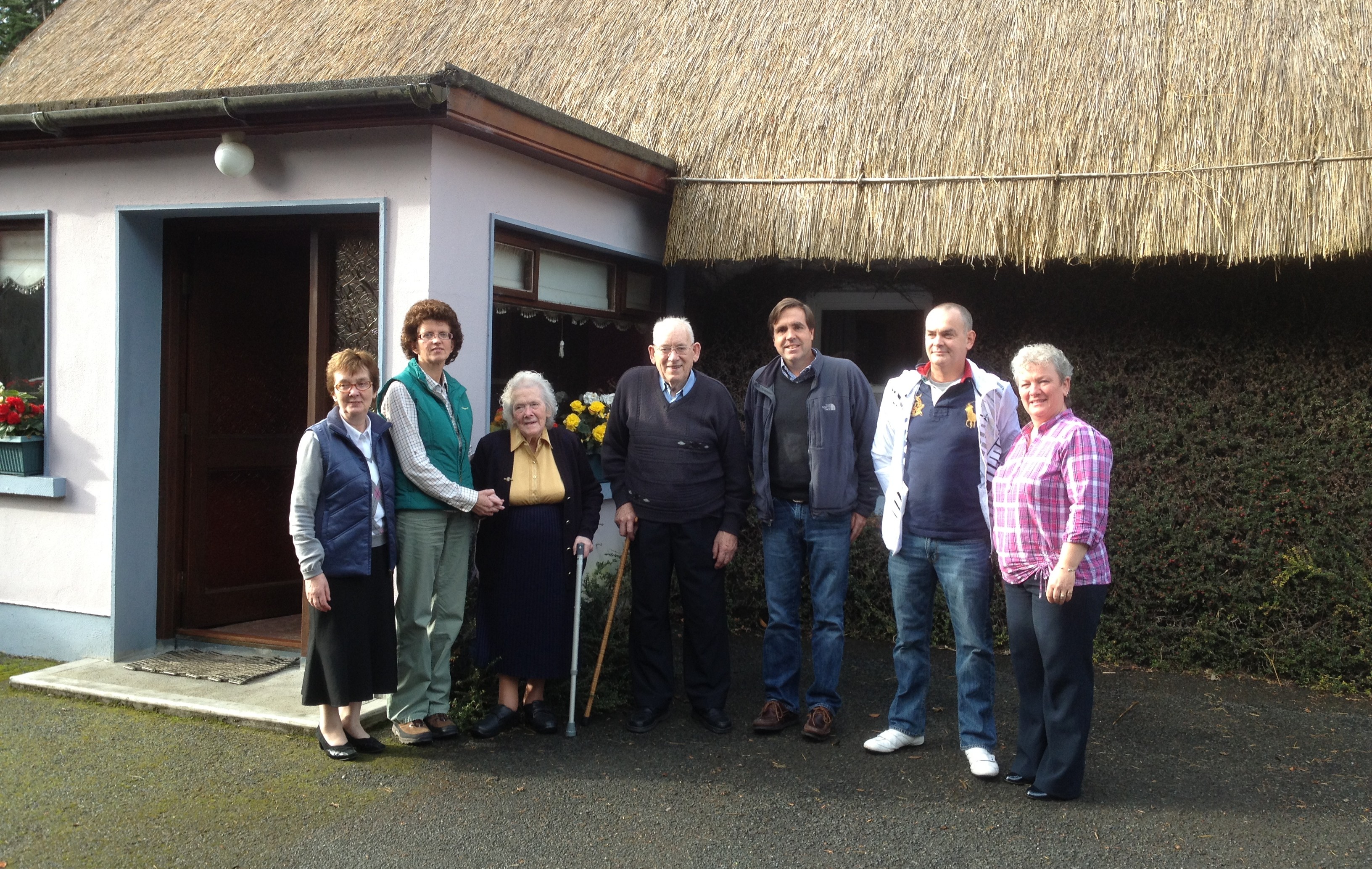 Tom Walsh with his Irish cousins at the family home in Granard, County Longford, Ireland.