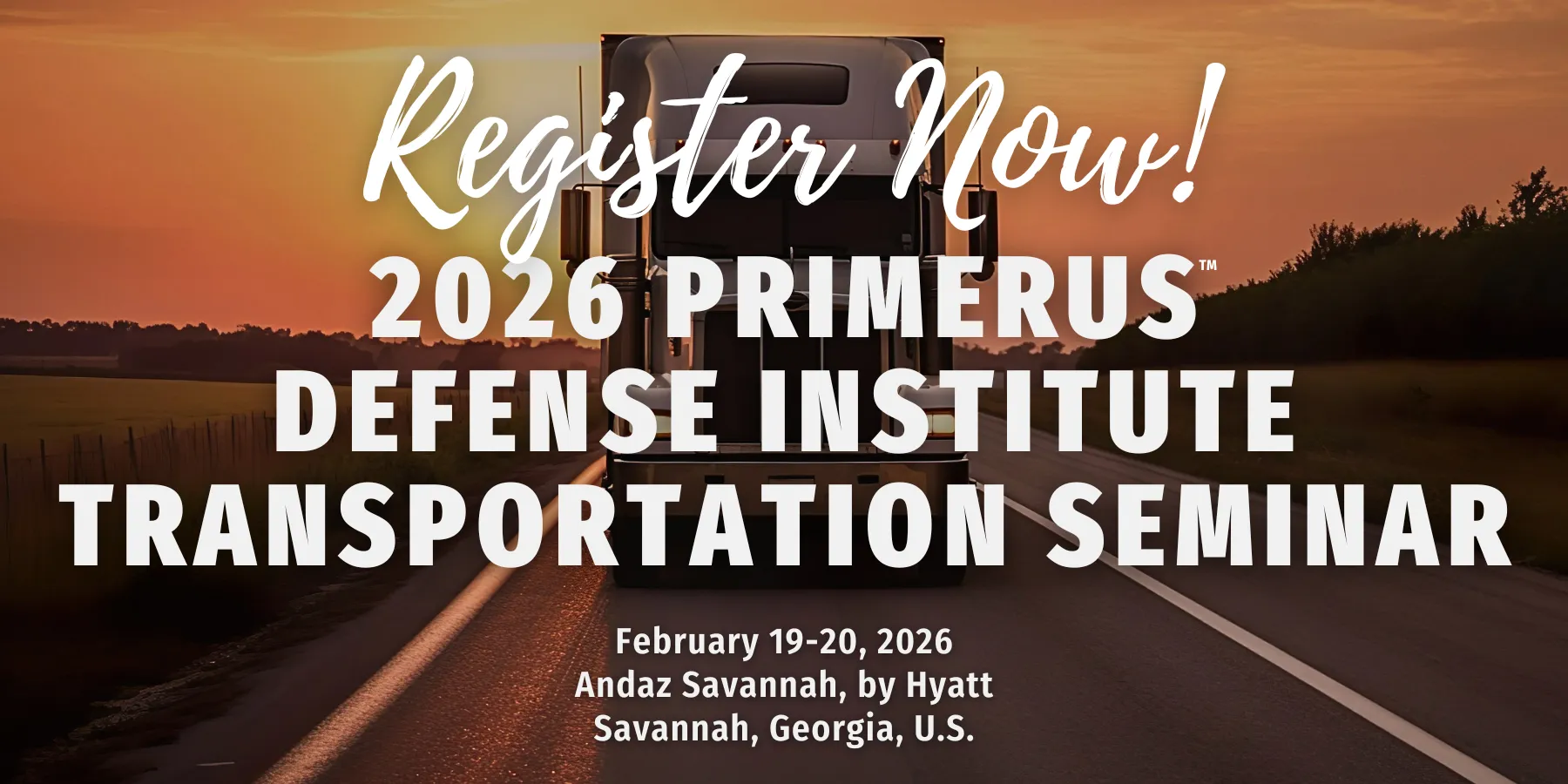 2026 Primerus Defense Institute Transportation Seminar - Registration