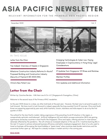 APAC Newsletter - December 2020 Cover